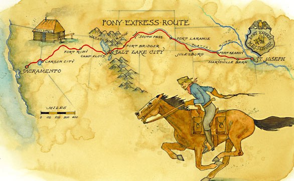 Pony Express Map